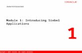 1 Copyright © 2007, Oracle. All rights reserved. Module 1: Introducing Siebel Applications Siebel 8.0 Essentials.
