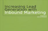Increasing Lead Generation with Inbound Marketing Prepared by eSocial Strategies.