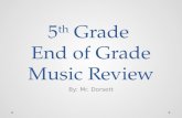5 th Grade End of Grade Music Review By: Mr. Dorsett.