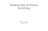 Biodiversity of Fishes Summary Rainer Froese (05.02.15)