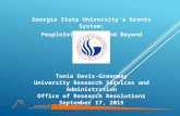 Georgia State University’s Grants System: PeopleSoft Grants and Beyond Tonia Davis-Greenway University Research Services and Administration Office of Research.