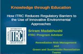 Knowledge through Education How ITRC Reduces Regulatory Barriers to the Use of Innovative Environmental Approaches Sriram Madabhushi ITRC Program Advisor.