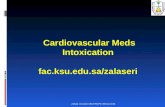 Zohair Al Aseri MD,FRCPC EM & CCM Cardiovascular Meds Intoxication fac.ksu.edu.sa/zalaseri.
