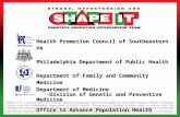 SHAPE IT is a joint project with Thomas Jefferson University and Thomas Jefferson University Hospital, Health Promotion Council and The Philadelphia Department.