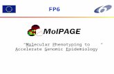 FP6 “Molecular Phenotyping to Accelerate Genomic Epidemiology”