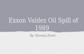 Exxon Valdez Oil Spill of 1989 By: Ramsey Diven. Introduction -Occurred in March of 1989 -Exxon Valdez Supertanker ran aground on Bligh Reef -11 million.