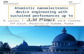 Atomistic nanoelectronic device engineering with sustained performances up to 1.44 PFlop/s M. Luisier, T. Boykin, G. Klimeck, and W. Fichtner ETH Zurich,