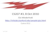CS207 #3, 8 Oct 2010 Gio Wiederhold  Gates B12 23-Oct-151CS207.