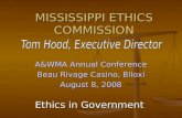 Ethics in Government MISSISSIPPI ETHICS COMMISSION A&WMA Annual Conference Beau Rivage Casino, Biloxi August 8, 2008.