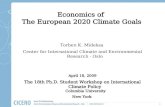 1 Economics of The European 2020 Climate Goals Torben K. Mideksa Center for International Climate and Environmental Research - Oslo April 18, 2009 The.