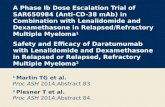 A Phase Ib Dose Escalation Trial of SAR650984 (Anti-CD-38 mAb) in Combination with Lenalidomide and Dexamethasone in Relapsed/Refractory Multiple Myeloma.