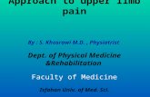 Approach to upper limb pain By : S. Khosrawi M.D., Physiatrist Dept. of Physical Medicine &Rehabilitation Faculty of Medicine Isfahan Univ. of Med. Sci.