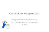 Curriculum Mapping 101 Integrated Education Services Erie 2-Chautauqua-Cattaraugus BOCES.