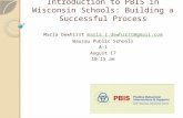 Introduction to PBIS in Wisconsin Schools: Building a Successful Process Marla Dewhirst marla.r.dewhirst@gmail.commarla.r.dewhirst@gmail.com Wausau Public.