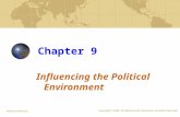 Chapter 9 Influencing the Political Environment McGraw-Hill/Irwin Copyright © 2008 The McGraw-Hill Companies, All Rights Reserved.