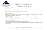 Make It Possessive Possessive Nouns Intermediate Writing CCSS: 3.L.2d Form and use possessives Additional Information for teacher about activity What’s.