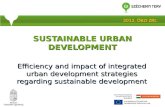SUSTAINABLE URBAN DEVELOPMENT Efficiency and impact of integrated urban development strategies regarding sustainable development 2013, ÖKO ZRt.