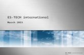 ES-TECH international Inc. ES-TECH international March 2015.