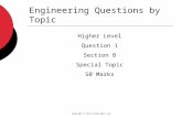 Copyright © PracticalStudent.com Engineering Questions by Topic Higher Level Question 1 Section B Special Topic 50 Marks.