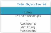 Idea Relationships or Author’s Writing Patterns THEA Objective #4.