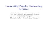 Connecting People: Connecting Services Mrs Mary O’Neill – Dungannon & District Community Transport Mrs Julie Jordan – Armagh Rural Transport.