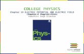 COLLEGE PHYSICS Chapter 19 ELECTRIC POTENTIAL AND ELECTRIC FIELD PowerPoint Image Slideshow.