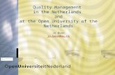 Quality Management in the Netherlands and at the Open University of the Netherlands Jo Boon jo.boon@ou.nl jo.boon@ou.nl.