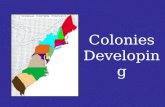 Colonies Developing. Colonies and their development & differences.