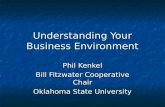 Understanding Your Business Environment Phil Kenkel Bill Fitzwater Cooperative Chair Oklahoma State University.