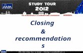AAPA 2012 Study Tour to Europe – Closing & recommendations v2 Closing & recommendations.