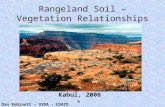 Rangeland Soil – Vegetation Relationships Dan Robinett – USDA - USAID Kabul, 2006 9.