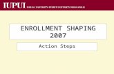 ENROLLMENT SHAPING 2007 Action Steps. Admitted Students Point-in-cycle Trend--Census Source: .