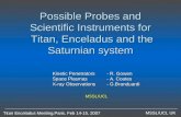 Titan Enceladus Meeting,Paris, Feb 14-15, 2007 MSSL/UCL UK Possible Probes and Scientific Instruments for Titan, Enceladus and the Saturnian system Kinetic.