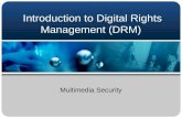 Introduction to Digital Rights Management (DRM) Multimedia Security.