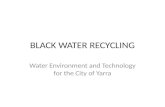 BLACK WATER RECYCLING Water Environment and Technology for the City of Yarra.