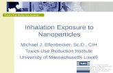 Toxics Use Reduction Institute Inhalation Exposure to Nanoparticles Michael J. Ellenbecker, Sc.D., CIH Toxics Use Reduction Institute University of Massachusetts.
