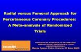 Radial versus Femoral Approach for Percutaneous Coronary Procedures: A Meta-analysis of Randomized Trials 6th EUROPEAN WORKSHOP ON TRANSRADIAL APPROACH.