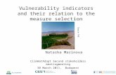 Vulnerability indicators and their relation to the measure selection Natasha Marinova ClimWatAdapt Second stakeholders meetingmeeting 30 March 2011, Budapest.