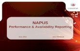 NAPUS Performance & Availability Reporting June, 2012John Sherwood.