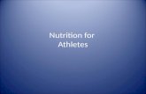 Nutrition for Athletes. Determinants of the Athlete’s Energy Requirements During intense exercise – Carbohydrate stored in muscles and liver (glycogen)