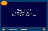 Chapter 13 Section 13.2 The Ideal Gas Law. Avogadro’s Principle Avogadro proposed the idea that equal volumes of all gases at the same conditions of temperature.