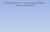 Using Newton’s 2 nd Law to solve problems can be complicated.