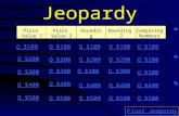 Jeopardy Place Value 1 Q $100 Q $200 Q $300 Q $400 Q $500 Q $100 Q $200 Q $300 Q $400 Q $500 Final Jeopardy Rounding 2 Comparing Numbers Place Value 2.