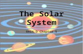 The Solar System Unit D Chapter 1. Name the outer planets.