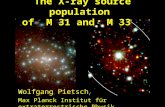 The X-ray source population of M 31 and M 33 Wolfgang Pietsch Max Planck Institut für extraterrestrische Physik.