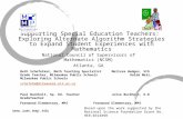 Supporting Special Education Teachers: Exploring Alternate Algorithm Strategies to Expand Student Experiences with Mathematics National Council of Supervisors.