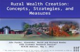 Rural Wealth Creation: Concepts, Strategies, and Measures John Pender, Alexander Marré and Richard Reeder USDA Economic Research Service* NCRCRD Webinar,