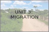 UNIT 3: MIGRATION MIGRATION. Introduction Migration: permanent movement to a new location – cross boundary between states, countries, cities, etc. Emigration:
