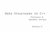 Data Structures in C++ Pointers & Dynamic Arrays Shinta P.