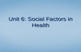 Unit 6: Social Factors in Health. Education  Surgeon General’s report (1964) called Smoking and Health.  Recommended daily allowances or daily values.